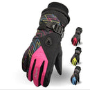 Women Warm Waterproof Ski Gloves Beam Cuff Ski Gloves Waterproof Motorcycle Gloves