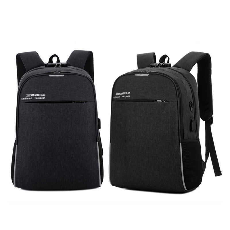 18L Men USB Anti-theft Backpack Rucksack 16inch Laptop Shoulder Bag With Headphone Hole Outdoor Travel