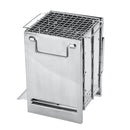 Outdoor BBQ Grill Adjustable Stainless Steel Camping Picnic Wood Stove Set