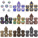 7 Pcs/Set Alloy Metal Dice Set Playing Game Poker Card Dungeons Dragons Party Board Game Toy
