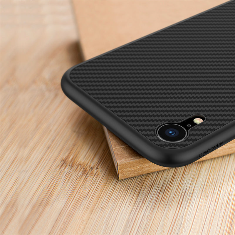 NILLKIN Synthetic Fiber Shockproof Anti-fingerprint PC + TPU Back Cover Protective Case for iPhone XR