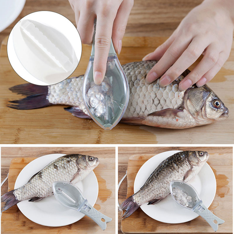 Plastic Fish Scale Scraper With Cover Fish Scales Scrapers Fish Scale Remover Tool Fish Scale