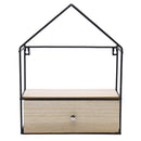 Wall Hanging Hexagonal Iron Shelf Decoration Wood Rack Shelves Twill Trellis Strip Bracket