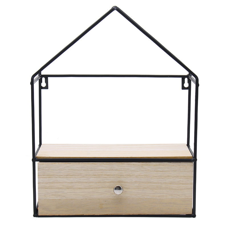 Wall Hanging Hexagonal Iron Shelf Decoration Wood Rack Shelves Twill Trellis Strip Bracket