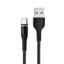 USAMS US-SJ334 U29 Type C LED Magnetic Braided Fast Charging Cable 1M For Tablet Smartphone