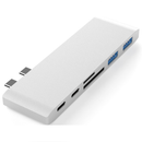 HOWEI HW-TC14 6 in 1 USB Hub 10Gbps USB3.0 SD TF Card Reader USB-C PD Charging Extender Extension Connector Adapter for MacBooks Notebooks iPad Pros