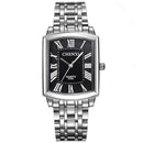 CHENXI CX-079A Casual Style Square Dial Couple Watch Stainless Steel Band Quartz Watch