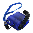 USB Hand Crank Power Generator Emergency Digital Display Phone Charger Manual Shake Charger Blue
