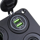 QC3.0 12V USB Charger Voltmeter Switch Lighter Socket For Car Boat Marine
