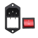 1pcs 10A 250V 3Pin IEC320 C14 Inlet Module Plug Fuse With Switch Male Power Socket
