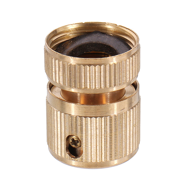 3/4'' Solid Brass Female Garden Hose Quick Connector Flexible Car Wash Connect Adapter Garden Hose Fittings Connection with Nozzle