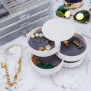 4 Layers 360 Rotation Jewelry Box Nordic Desktop Household Multi-layer Jewelry Earring Storage Box Dustproof