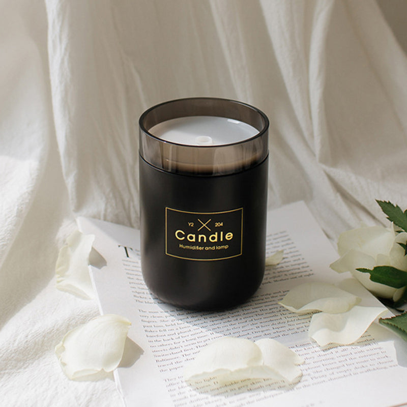 KCASA Creative USB Candle Humidifier 280ML Night Light Display Spray Scented Candle Humidifier Aroma Diffuser