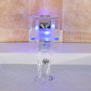 LED Color Changing Waterfall Faucet Bathroom Sink Faucet Glass Basin Bathtub Mixer Tap