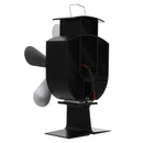 Black Fireplace 4 Blade Heat Powered Stove Fan komin Log Wood Burner Eco Friendly Quiet Fan Home Efficient Heat Distribution