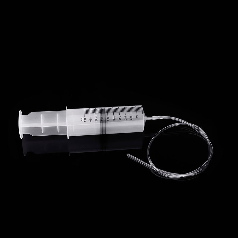 500ml Plastic Syringe with 1m Tubing for Refilling and Measuring Liquids Industrial Glue Applicator