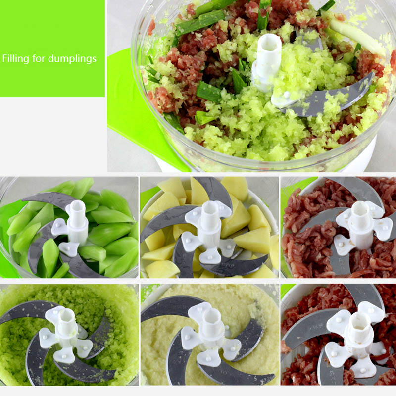 KCASA KC-FPM18 Multi-function Kitchen Manual Food Processor Household Meat Grinder Vegetable Chopper