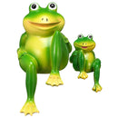 Resin Sitting Frogs Statue Outdoor Frog Sculpture Garden Decorations Ornaments