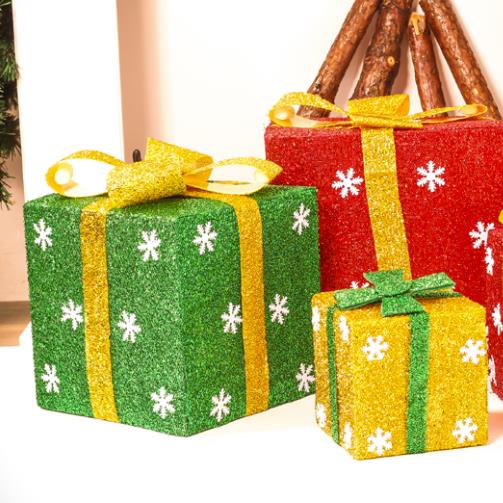 Christmas Gift Box DIY Jewelry Boxes Storage Case Holder Bow Present Gift