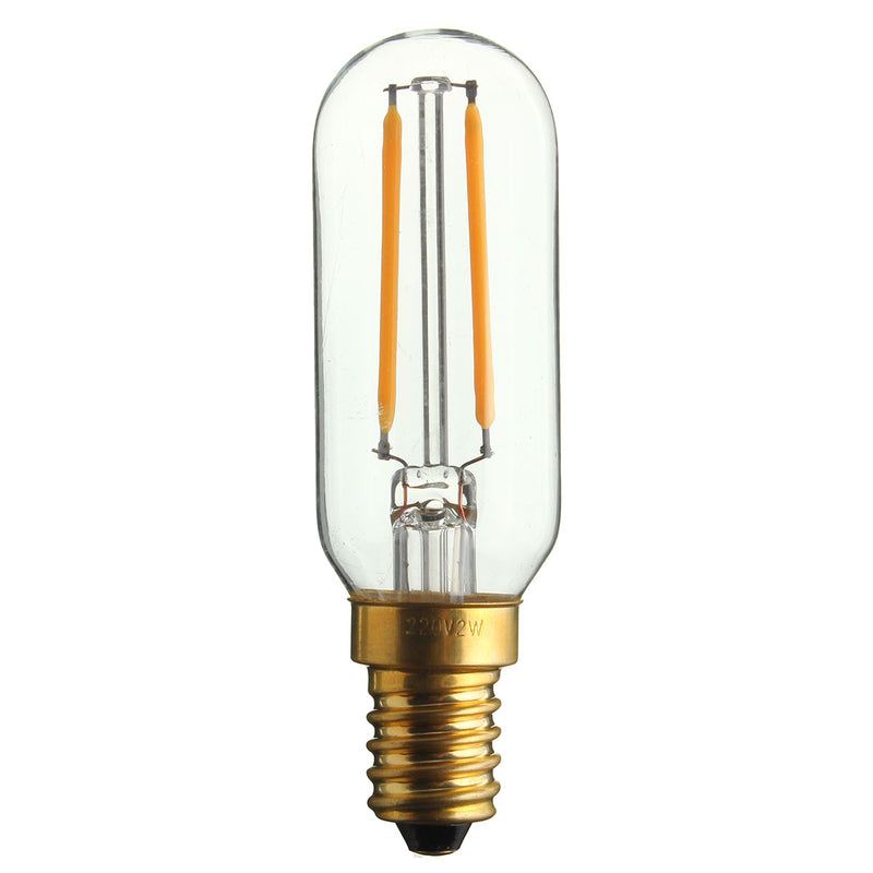 E14 E12 T25 2W Warm White COB LED Tubular Retro Edison Incandescent Light Bulb AC110V/220V