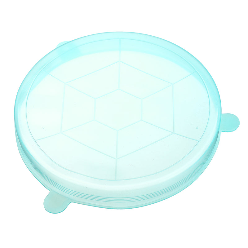 6Pcs Stretch Reusable Silicone Bowl Wraps Food Kitchen Storage Container Cover Seal