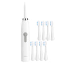Ultrasonic Whitening Electric Toothbrush 8 Soft Brush Heads 6 Speed Waterproof Tooth Oral Care Brush Battery Electric Tooth Clean