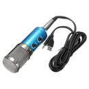 MK-F200TL Audio USB Condenser Microphone Sound Recording Vocal Microphone Mic Stand Mount