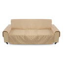 Khaki Pet Sofa Couch Protective Cover Removable W/Strap Waterproof 3 Seater Carpet