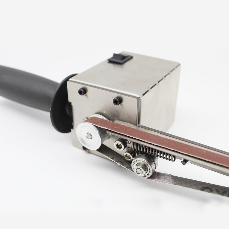 9000RPM 7 Speed Regulated Belt Machine 300W Mini Handheld Stainless Steel Polishing Belt Sander Wood Work Tool