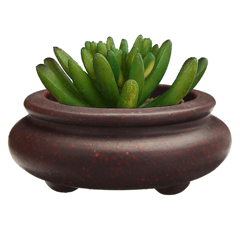 Garden Chinese Style Zisha Flower Pot Mini Round Pot Indoor Bonsai Succulent Plants Pot