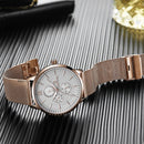 NAVIFORCE 3003 Working Little Dials Waterproof Quartz Watch Mesh Steel Ultra Thin Men Watch