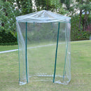 Plant Warm Durable Cover Outdoor Garden Greenhouse Green House Shelf Shed Plant Warm PE Cover Roof Film 195X143X73CM