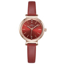 IBSO S8688L Ultra Thin Ladies Wrist Watch Crystal Elegant Design Leather Strap Quartz Watch