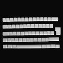 62 Key Black White Blank Thick PBT  ISO Keycaps Key Caps For Mechanical Keyboad