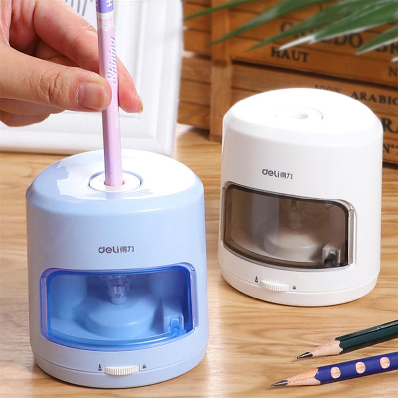 XIAOMI Ecosystem Deli 0502 Electric Pencil Sharpener Home Office School Mechanical Pencil Sharpener Office School Stationery Supplies Gift for Kids Childrens