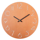 12" Creative Wall Clock European Wood Watch Modern Design Home Decor Silent
