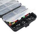 ZANLURE 150PCS Fishing Accessories Kits Jig Head Hooks Sinker Swivels Snap Beads Tackle With Box