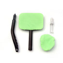 Window Windshield Cleaning Kit Tool Microfiber Cloth Car Cleanser Brush with Detachable Handle Auto Glass Wiper