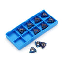 Drillpro 10pcs HRC45 Blue Nano 16ER AG60 Carbide Insert External Threading Insert
