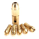 Drillpro 8pcs 0.5-3mm Small Electric Drill Bit Collet Micro Twist Drill Chuck Set with Allen wrench