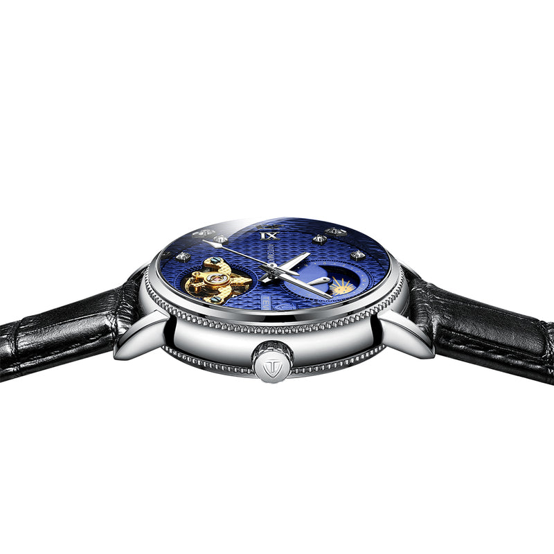 TEVISE T612 Luminous Business Style Automatic Mechanical Watches 24 Hours Display Men Watch