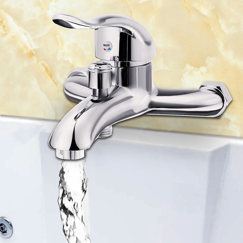 Metal Triple Cold and Hot Bathroom Faucet Chrome Bath Shower Water Tap