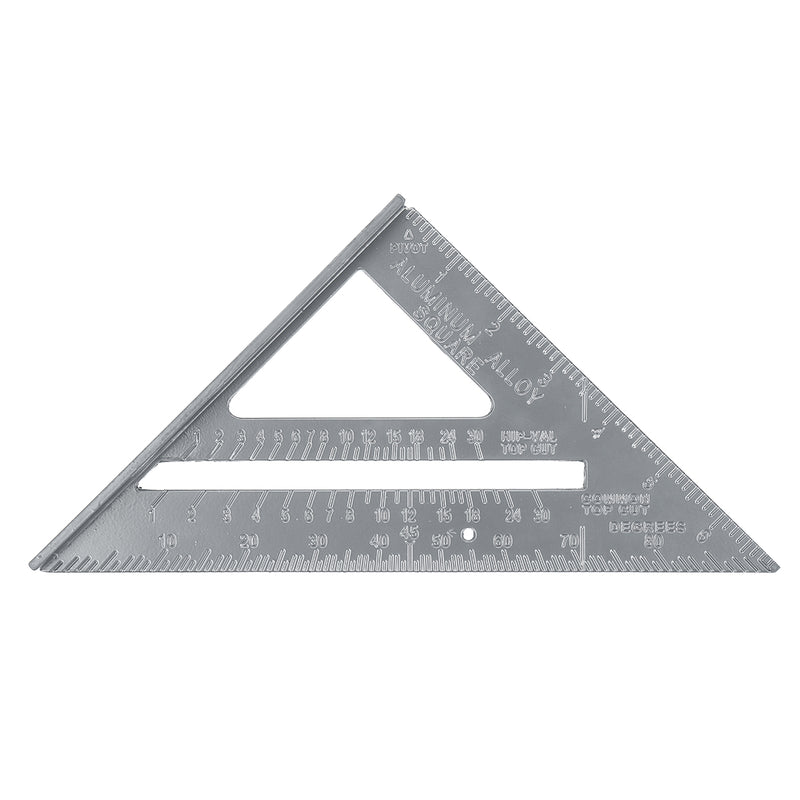 Aluminum Alloy 7 Inch Metric Triangle Angle Ruler Woodworking Square Layout Tool