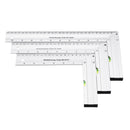 Drillpro 200/250/300mm 90 Degree Angle Ruler Aluminum Seat Woodworking Ruler With Horizontal Tube