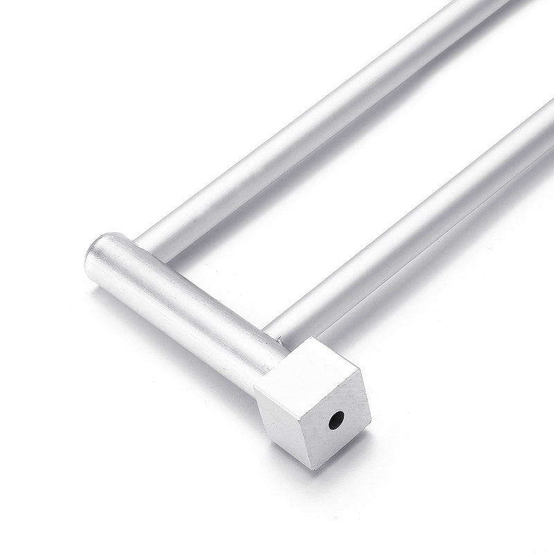 Bathroom Double Towel Holder Rail Rack 2 Bar 60cm Stainless Steel Hanger Wall Mount