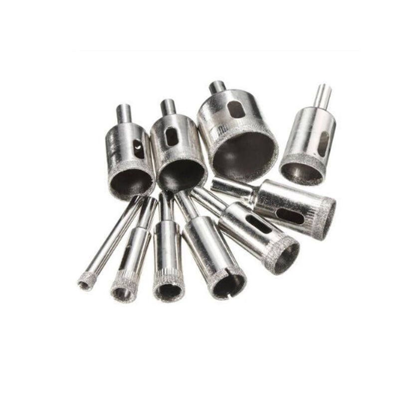 10pcs 6-30mm or 15pcs 6-50mm Diamond Hole Saw Cutter Set Drill Bit For Tile Marble Glass