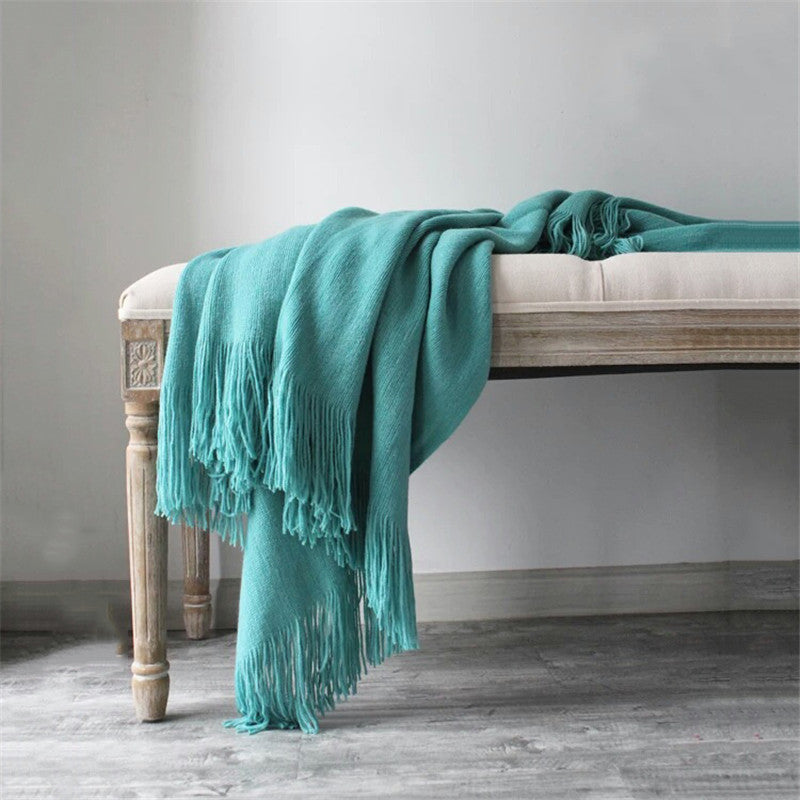 Cotton Cashmere Crochet Nordic Blankets Good Soft Sofa Cover Blanket Winter Bed Bedding Warm Soft Quilt Bed Supplies
