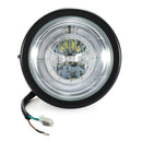 Universal Motorcycle Angel Eye LED Headlight Running Light Hi / Lo Beam