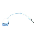Car MP3 AUX 3.5mm Male Audio Plug to Female USB 2.0 Converter Cable