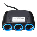 3.1A 12V/24V Car Charger 3-Socket Cigarette Lighter with USB ports Adapter 120W